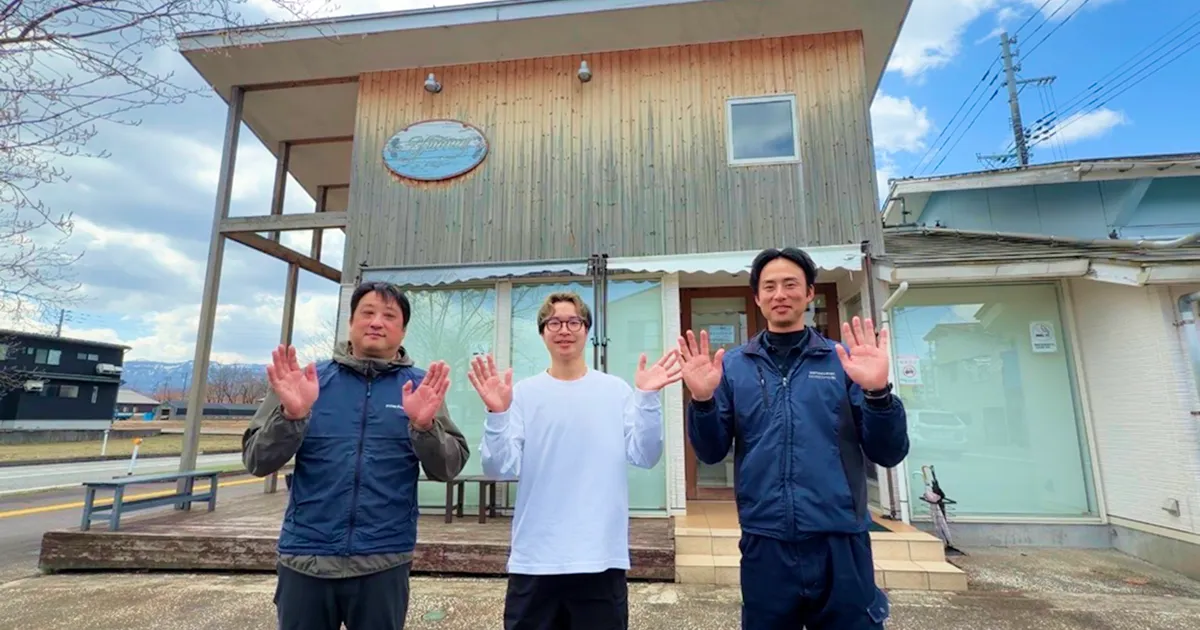 浦佐地区のジェラート専門店「ヤミー」さん、五十沢地区の「ひらくの里ファーム」さんとぬまめんの三者コラボ