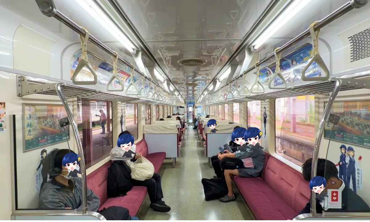 ほくほく線「松代うさぎ」のラッピング電車